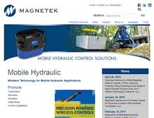 Tablet Screenshot of magnetekmobilehydraulic.com